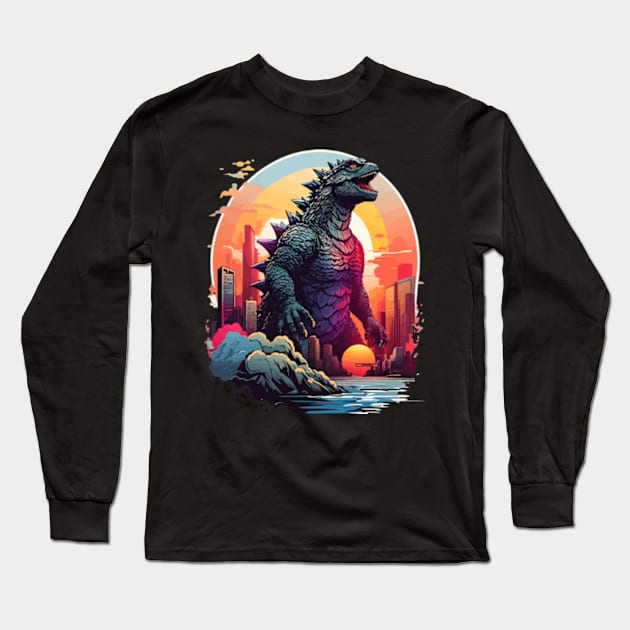 Godzilla Long Sleeve T-Shirt by Kaine Ability